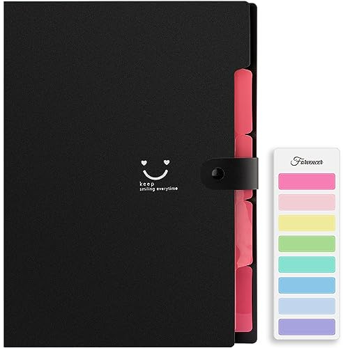 Forvencer Accordion File Organizer, 5 Pocket Expanding File Folder, Letter