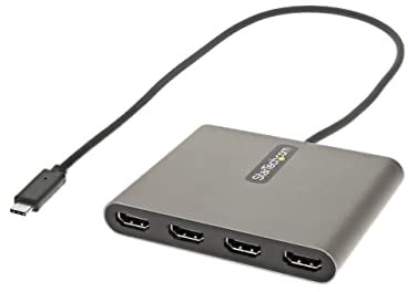 StarTech.com USB C to Quad HDMI Adapter, USB-C to 4x HDMI Monitor Converter for Windows , TAA (no support for macOS/ChromeOS/Linux)