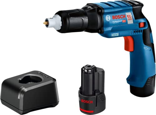 Bosch Professional 12V System Avvitatore per Cartongesso a Batteria Gtb 12V-11 (Incl. 2 Batterie Gba 12V 2.0Ah, Caricabatteria Gal 12V-20, 1 Inserto Cacciavite (Bit) Ph 2)