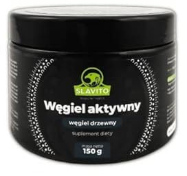 Slavito Activated Charcoal Remove Toxins Support Diggestive System Bowel Movement Balance of Fat in Bloog for Whole Family Dietary Supplement Health