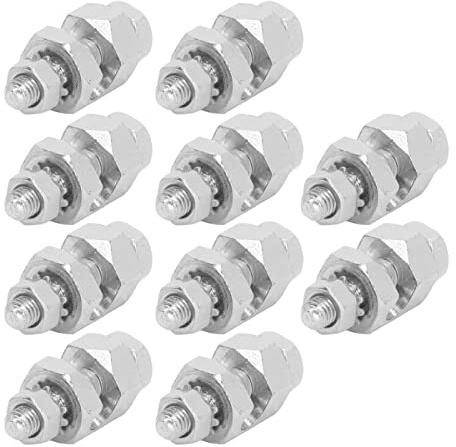 10 Pack Cable Clamp, Solar Panel Photovoltaic Nut, Solar Earthing Ground Clip Cable Clamp for Bare Wire, External Hex Copper Grounding Cable Clip