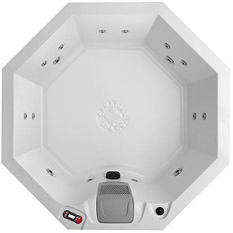 CANADIAN SPA CO. Muskoka - Hot Tub para 6 Personas, 188 x 188 x 73 cm, Octogonal, con Cubierta, iluminación LED, calefacción y 14 boquillas de hidroterapia, Uso Durante Todo el año