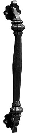 UHRIG Schmiedeeisen Schiebetürgriff 44 cm antik Schwarz Türgriff für Haustür, Scheunentor usw.
