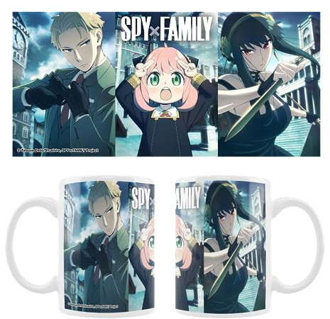 Crunchyroll - Spy x Family - Motiv: Loid, Anya, Yor - kopp/mugg 320 ml - original & licensierad
