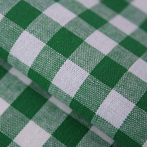 Stoff Meterware Karo 1x1 cm Baumwolle - Baumwollstoff, Züchen, Gingham, Bauernkaro, Kariert, Karomuster, Landhaus, Deko, Nähen, Basteln (Grün)