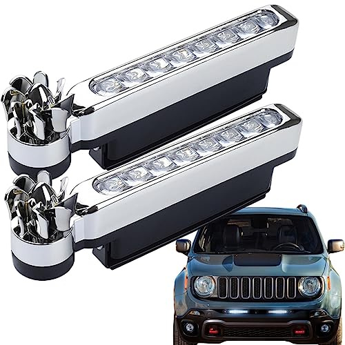 JINGAN Giorno per Auto | Luci esterne Auto a LED Ultra Luminose alimentate da Vento - Lampada LED universale a energia eolica