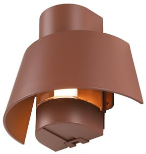 SLV Wandaufbauleuchte 1007581 / Beleuchtung für Wände, Wege, Eingänge, LED Spot außen, Aufbau-Leuchte Outdoor, Gartenlampe / E27 IP65 13W rost