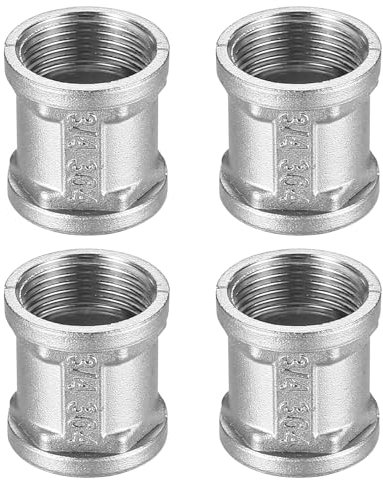 4 Pcs Manchon en Acier inoxydable 3/4 Pouce Filetage Femelle, Manchon Acier inoxydable Double Femelle 20/27, Connecteur Raccord 3/4 IG/IG, Raccord Fileté