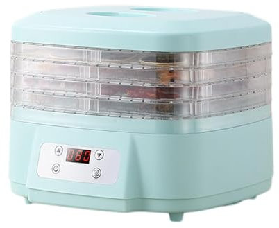 Food Dehydrators, Mini 6 Tier Food Grade Dehydrator, with Adjustable Temp Control, 360° Hot Air Circulation, Quiet Operation, for Home Kitchen & DIY Snacks,Blue,5layer