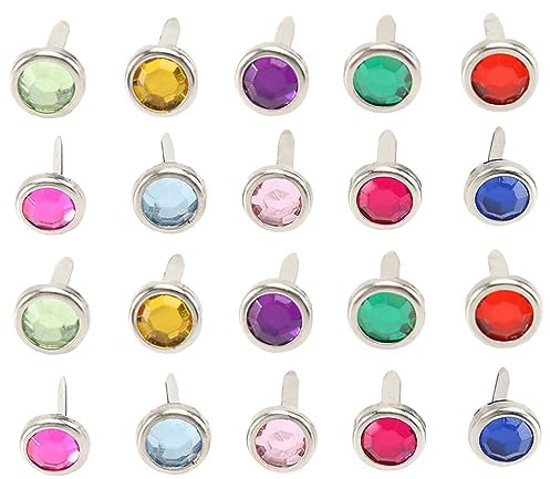 SEWACC 100stücke Mini Brads Bunte Runde Papierklammern Für Scrapbooking Und Bastelprojekte Einfach Zu Verwenden Für DIY-kunstwerke Farben Zufällig