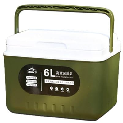 Kühlbox 6L Thermobox In Lebensmittelqualität - Outdoor Kühltasche Ice Chest Cooler Kühlbox | Mehrschichtige Isolierung 5.4 Qt Eiskühler | wasserdichte Eisbox Für Camping, Wandern, Picknick