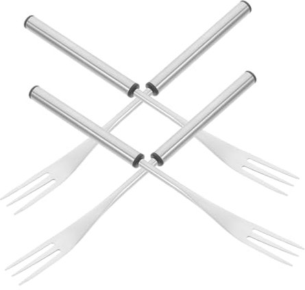 Cabilock 4pièces Fourchettes à Fondue Acier Inoxydable Pour Fromage Et Chocolat Poignées Résistantes Chaleur Ustensiles De Cuisine Pratiques Pour Repas Famille Et Barbecue
