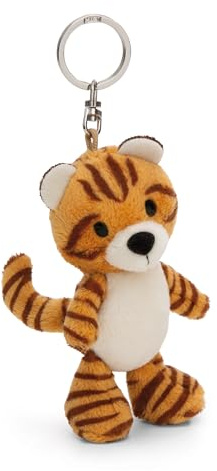 NICI 61851 Portachiavi a Forma di Tigre, Compagno Fedele per Lo Zaino o la Borsa di Grandi e piccini, 10 cm, Marrone, Colore