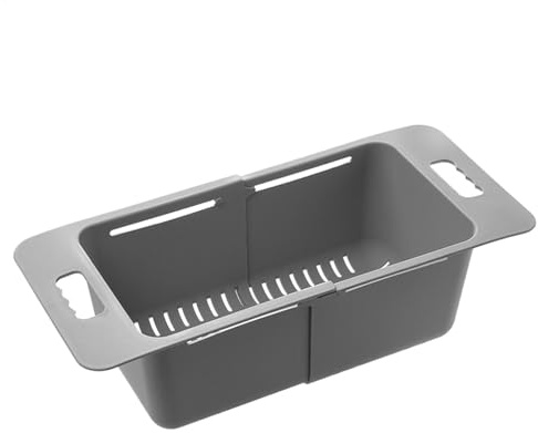 Colino per frutta, espandibile, per lavello, scolapasta regolabile, per frutta, verdura, pasta, asciugatura piatti, organizer da cucina salvaspazio, 52 x 23 x 15,5 cm
