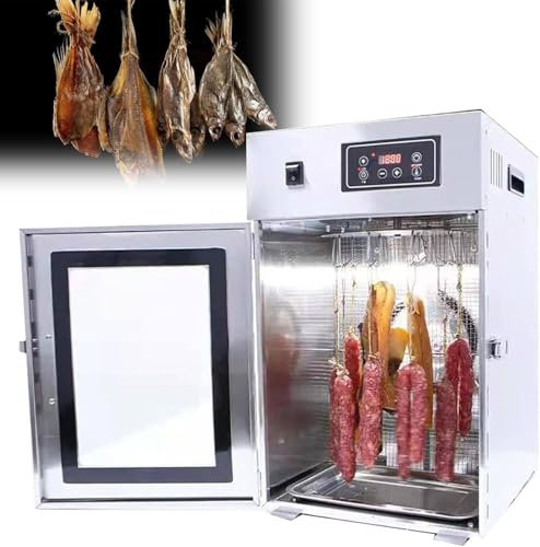 Essiccatore Ad Asciugatura Rapida Da 800 W, Essiccatore per Alimenti Commerciale, Controllo Della Temperatura Da 86 a 194 ℉, Timer 24 Ore, Display a LED, Per Carne Secca,Manzo,Frutta,Erbe Aromatiche