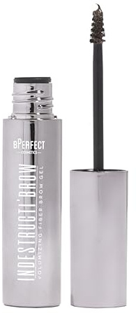 BPerfect Indestructi’Brow – Brow Fiber Gel Mascara with Sweat-Proof Microfibres for Volume, Hold & Colour – Dark Brown (For Warm Blonde to Dark Brown Hair), 8ml
