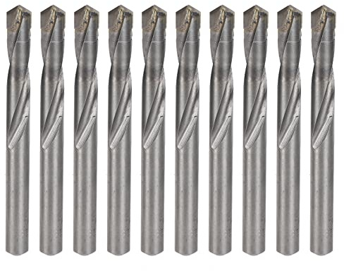 10pcs de acero de tungsteno de acero recto Twist Bits Kit de fresado de grabado para PCB CNC Metal de metal de metal de 9 mm Diámetro Profesional Grado