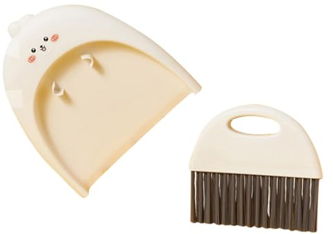 Toyvian Mini Balayette et Pelle à Poussière pour Bureau Set Compact pour Nettoyage de Table Poils Doux pour Clavier et Surfaces Léger et Polyvalent pour Maison Bureau et Dortoir