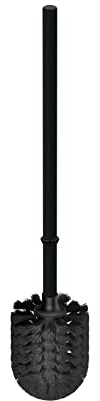 HEWI WC-Bürste 477 (Farbe Tiefschwarz, Toilettenbürste ohne Behälter, Bürstengriff Länge 460 mm, Bürstenkopf schwarz, Bürste auswechselbar) 477.20.010 90