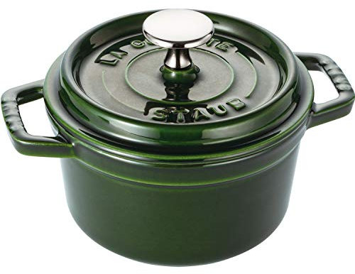 staub La Cocotte Round 40509-796 Pico Cocotte Round Basil Green, 5.5 inches (14 cm), Small, Both Handed Casting, Enameled Pot, Induction Compatible, Japanese Authentic Product
