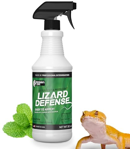 Exterminators Choice Peppermint Oil Defense Spray for Lizards & Bugs - 32 Fl Oz, Peppermint Scent Oil - Exterminator Spray Formula for Home & Garden - Indoor & Outdoor Use