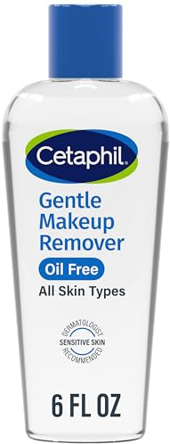 Cetaphil Gentle Waterproof Makeup Remover, Oil-Free Formula Suitable for Sensitive Skin, 6.0 Fluid Ounce