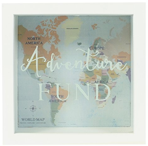 Jones Home and Gift Adventures Fund. Alcancía con Forma de Marco, Color Blanco