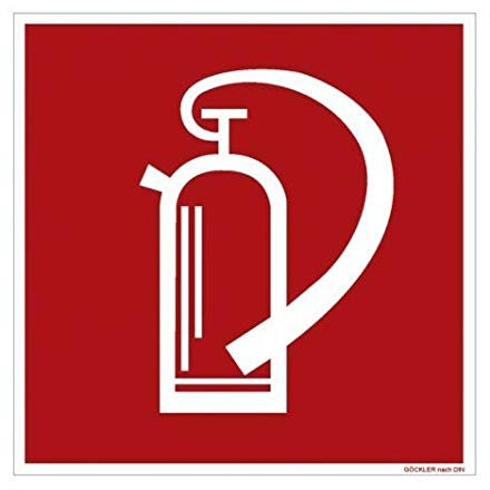 Feuerlöscher Symbol Schild Brandschutzzeichen 40 x 40 Kunststoff nachleuchtend von MBS-FIRE