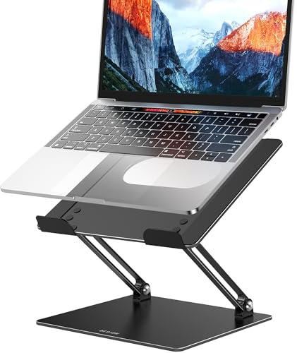 BESIGN LS10 Laptop Stand, Ergonomic Adjustable Notebook Tablet Stand, Computer Holder Compatible with Air, Pro, Dell, HP, Lenovo More 10-14 Laptops, Black