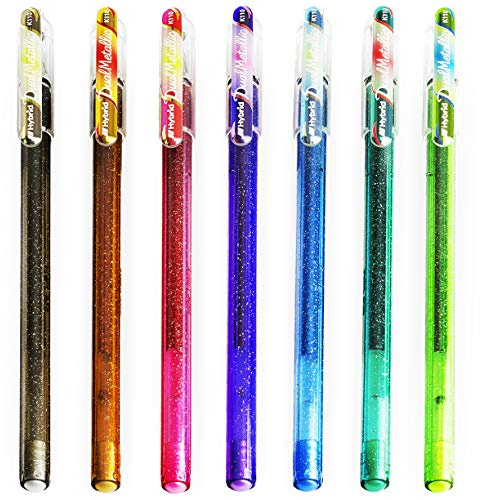Pentel Hybrid - Dual Metallic - Flüssiggel-Rollerball - K110 - Mischfarben - 7 Stück