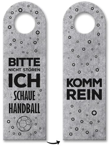 3x Bitte nicht stören ich schaue Handball! -Türhänger