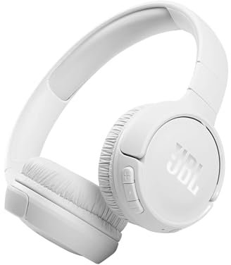 JBL Tune 510 BT Wireless On-Ear Headphones with Bluetooth 5.0 and Speed Charge, Up to 40 Hours Battery Life, White