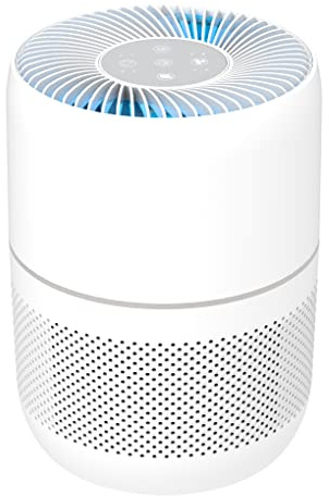 Luftreiniger, Air Purifier für Räume bis 14qm, Entfernt 99,997% der in der Luft befindlichen Allergene, Mit Luftqualitätsanzeigen, Rauchverzehrer, UV Licht gegen Viren und Bakterien, Wifi