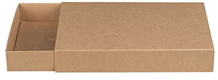 Schiebeschachtel, 11,5 x 15,5 x 2,5 cm, Braun, Kraftkarton - 10 Schachteln/Set