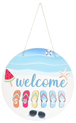 Yardenfun Cartello in da Appendere Cartello Benvenuto Tema Spiaggia Decorazione per d Ingresso