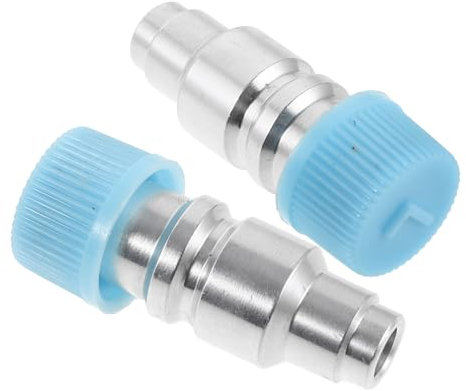 GARVALON 2stücke Klimaanlage Adapter Für Und Niederdruck Schnellkupplung Für Wartungsarbeiten Kompatibel Mit Verschiedenen Fahrzeugmodellen Verbesserte Arbeitsabläufe Sicherer Einfache