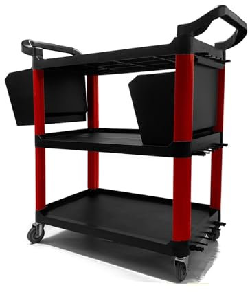 YCOVSFP 3-stufiger Werkzeugregal-Transferwagen, Rollwagen Mit Rädern, Mehrzweck-Werkzeugkasten for Mechaniker, Werkzeugwagen, Lager, Fabrik, Garage, Werkzeug-Organizer, Servicewagen(Style 1)
