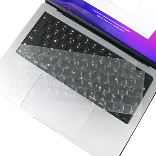 WeddHuis Protector de Teclado para MacBook Air M2 M3 (13.6/15.3) 2022-2024, Mac Pro M1/M2/M3 (14/16) 2021-2023