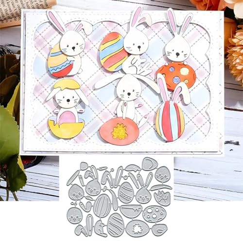 Metall-Stanzformen, Motiv: niedlicher Hase, Hase, Ostereier, Grußkarte, Sonnenblumen-Blätter, Stanzschablonen, DIY, Scrapbooking, dekoratives Prägepapier, Scrapbooking, Kartenherstellung