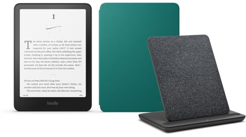 Kindle Paperwhite Signature Edition (Veröffentlichung 2024) mit 32 GB ohne Werbung, eine Amazon Plant-basierte Hülle und eine kabellose Ladestation Made for Amazon