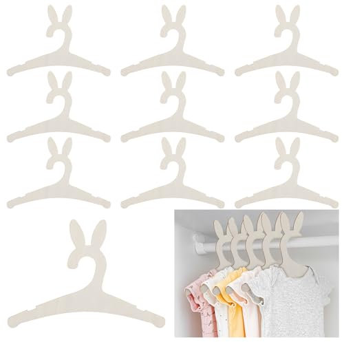 Yuanchu 10 Stück Baby Kleiderbügel aus Holz, Kinderkleiderbügel rutschfest Babykleiderbügel DIY Holzbügel Für Kinder Kinderbügel Hangers Aufbewahrung Für Babykleidung Kleidung Hosen Kinderpuppen
