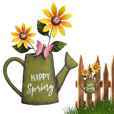 Paletti da giardino primaverili – decorazione per caldaie – pali decorativi da giardino a incastro, pali decorativi per vaso di fiori. Elegante accessorio da giardino divertente valorizza il cortile