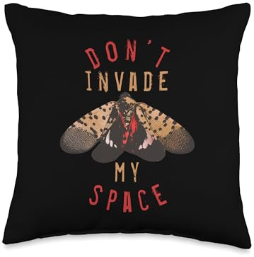 Funny Spotted Lanternfly Insect Pest Control Exterminator Throw Pillow
