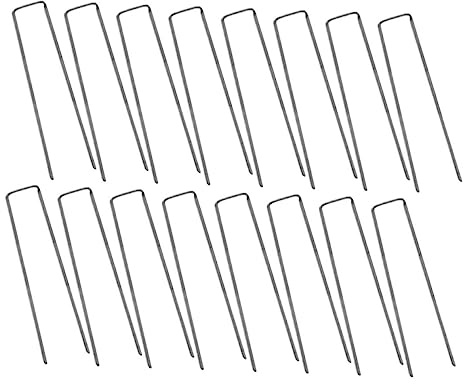 Angoily 50 pièces Épingles Gazon Synthétique Piquets de Fixation pour Toile de Paillage Membrane et Fixation Paysagère