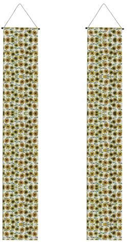 Romantischer Sonnenblumen-Druck, Halloween-Türbanner, Veranda-Banner für Haustür, Innen- und Außendekoration