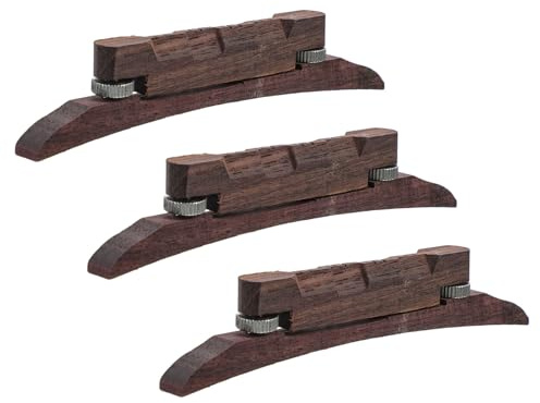 ibasenice 3piezas Clave de Mandolina de Madera Puente Ajustable para Mandolina para Reparación de Instrumentos Musicales Cejuela de Guitarra Puente de Palisandro para Guitarra