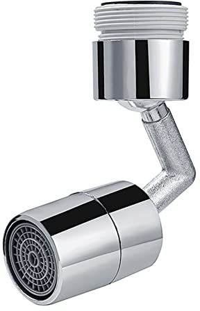 Qcwwy 360 Grad Drehbarer Wasserhahn-Verlängerer, Spritzwassergeschützter Kunststoff-Wassersprudler für Küchenarmaturen, Badezimmer-Waschbecken-Wassersprudler