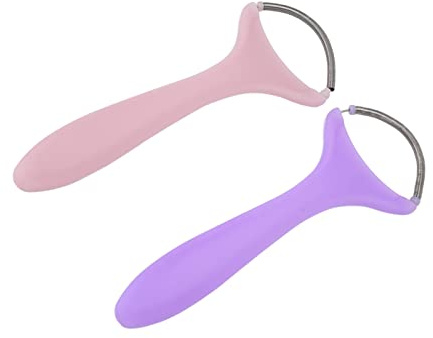 Pongnas Epilatore per il Viso con Filettatura Portatile Donna per la Rimozione dei del Viso Primaverile per le Guance del Mento del Labbro Superiore 2 Pezzi di Plastica in Acciaio