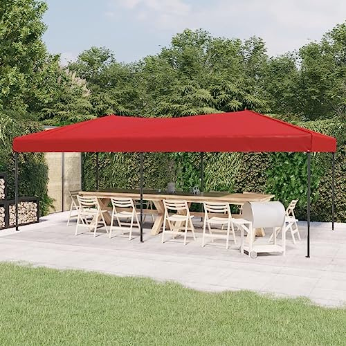 Mokuyary Tente de réception Pliable Rouge 3x6 m Tente de réception, Tonnelle de Jardin Gazebo Pavillon pour Camping, Événements, Terrasses, Festivals