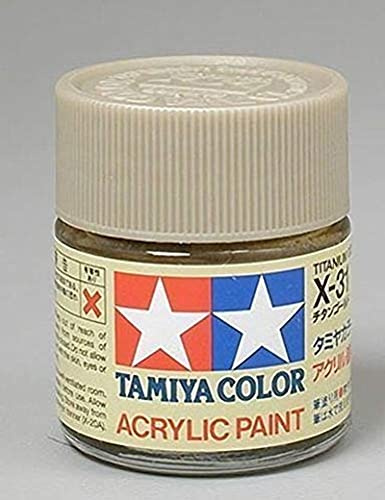 TAMIYA 81031 X-31 Titanium Gold Gloss 23 ml Paint for Plastic Model Making, Craft Accessories, Paint for Model Making